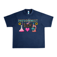 Navy phlebotomist tech Urban Heavy Tee - CowhideDigitalArt