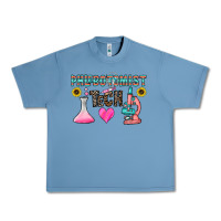 Pebble Blue phlebotomist tech Urban Heavy Tee - CowhideDigitalArt