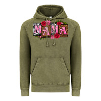 Vintage Olive mama with license letters mothers day Vintage Hoodie - texasbilliewilder