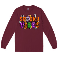 Burgundy Spooky vibes Long Sleeve Tee - Artiststas