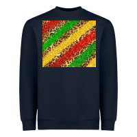 Navy African colors leopard Heavyweight Sweatshirt - Zillion Design Studio