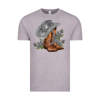 Vintage Zinc gray cowgirl and roses Vintage Tee - AdoDesignShop
