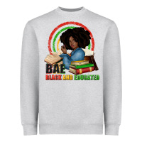 Heather Grey Bae black and educated Heavyweight Sweatshirt - Zillion Design Studio