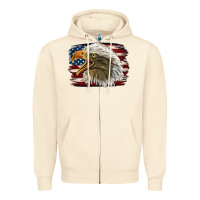 Sandshell American Flag Eagle Zipper Hoodie - LillyAllenDesigns