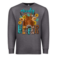 Charcoal Heather moody cow Premium Sweatshirt - NancyCooperArtShop