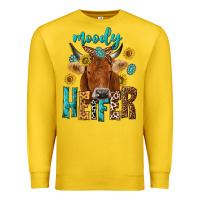 Lemon moody cow Premium Sweatshirt - NancyCooperArtShop