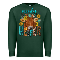 Sports Green moody cow Premium Sweatshirt - NancyCooperArtShop