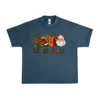 Tis The Season Christmas With Football And Santa Urban Heavy Tee | Teevron