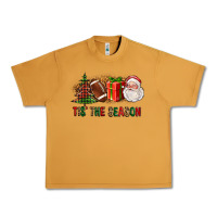 Peanut Butter Tis The Season Christmas With Football And Santa Urban Heavy Tee - FaDigitalArtStudio