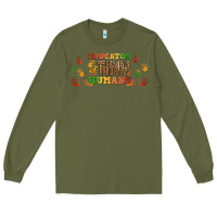 Army Green educator of tiny humans libbey glass Long Sleeve Tee - BundleAndBundleShop