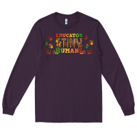 Plum educator of tiny humans libbey glass Long Sleeve Tee - BundleAndBundleShop