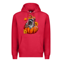 Cardinal Fall Pumpkin Raccoon Premium Hoodie - LillyAllenDesigns