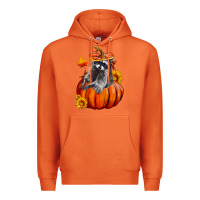 Carrot Fall Pumpkin Raccoon Premium Hoodie - LillyAllenDesigns