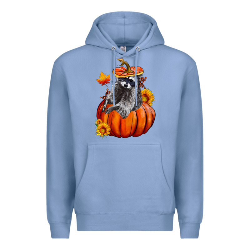 Fall Pumpkin Raccoon Premium Hoodie by LillyAllenDesigns | Teevron