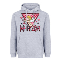 Heather Grey def in love Heavyweight Hoodie - MaliasSmallBusiness