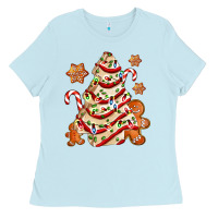 Baby Blue christmas tree cake and cookies ado Ladies Tee - AdoDesignShop
