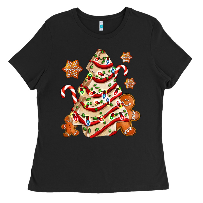 Christmas Tree Cake And Cookies Ado Ladies Tee by AdoDesignShop | Teevron