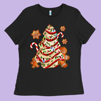 Christmas Tree Cake And Cookies Ado Ladies Tee Designed By Adodesignshop