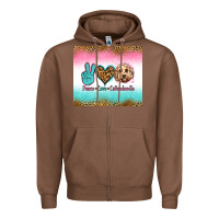 Chestnut peace love labradoodle Zipper Hoodie - Jasminsmagicworld