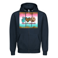 Navy peace love labradoodle Zipper Hoodie - Jasminsmagicworld