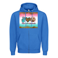 True Royal peace love labradoodle Zipper Hoodie - Jasminsmagicworld