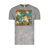 Cloud Rock sunflowers charolais cow seamless pattern Vintage Tee - HRA Design Shop