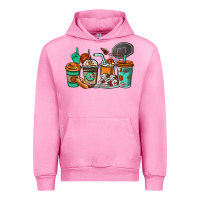 Fuchsia Pink Basketball coffee cups Urban Hoodie - NancyCooperArtShop