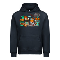Navy Basketball coffee cups Urban Hoodie - NancyCooperArtShop