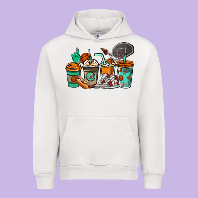Basketball Coffee Cups Urban Hoodie Designed By Nancycooperartshop