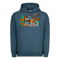 Pigment Midnight Navy Basketball coffee cups Urban Hoodie - NancyCooperArtShop