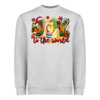 Heather Grey joy to the world Heavyweight Sweatshirt - texasbilliewilder