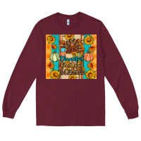Burgundy Thankful grateful blessed Long Sleeve Tee - Artiststas