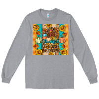Heather Grey Thankful grateful blessed Long Sleeve Tee - Artiststas