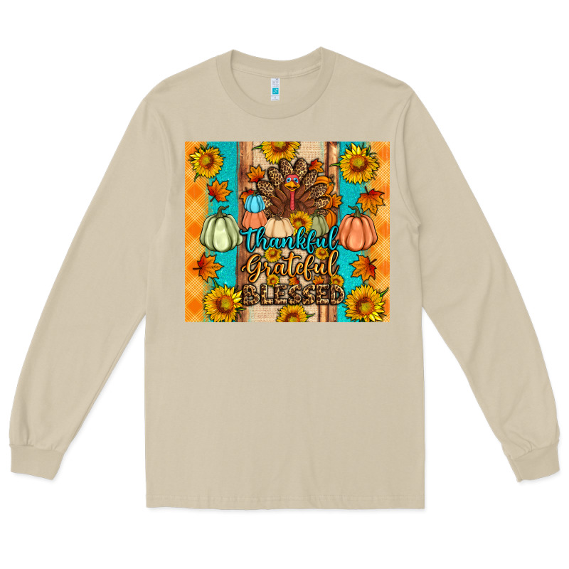 Thankful Grateful Blessed Long Sleeve Tee by Artiststas | Teevron