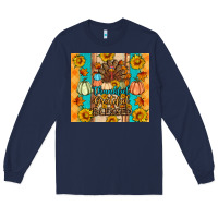 Navy Thankful grateful blessed Long Sleeve Tee - Artiststas