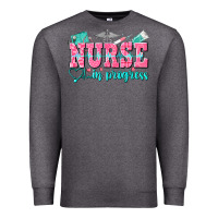 Charcoal Heather nurse in progress Premium Sweatshirt - NancyCooperArtShop