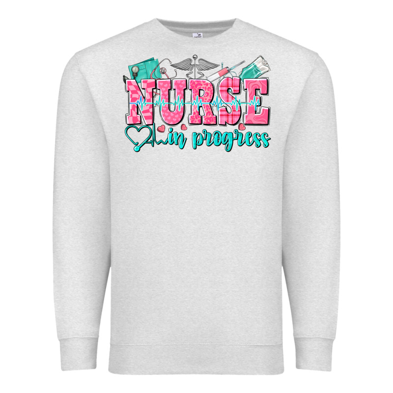 Nurse In Progress Premium Sweatshirt by NancyCooperArtShop | Teevron