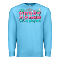 Ocean Blue nurse in progress Premium Sweatshirt - NancyCooperArtShop