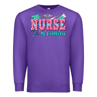 Purple nurse in progress Premium Sweatshirt - NancyCooperArtShop