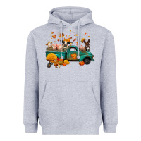 Heather Grey fall farm animals truck nancy Heavyweight Hoodie - NancyCooperArtShop
