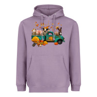 Lavender fall farm animals truck nancy Heavyweight Hoodie - NancyCooperArtShop