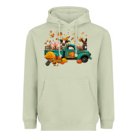 Matcha fall farm animals truck nancy Heavyweight Hoodie - NancyCooperArtShop