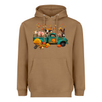 Toasted Coconut fall farm animals truck nancy Heavyweight Hoodie - NancyCooperArtShop