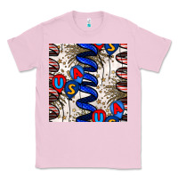 Bubblegum Pink usa balloons seamless pattern Classic Tee - BundleAndBundleShop
