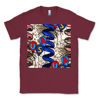 Burgundy usa balloons seamless pattern Classic Tee - BundleAndBundleShop