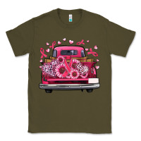 Army Green breast cancer farm truck Classic Tee - Artiststas