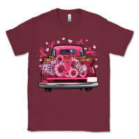 Burgundy breast cancer farm truck Classic Tee - Artiststas