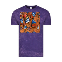 Cloud Purple patriotic popsicles seamless pattern Vintage Tee - HRA Design Shop