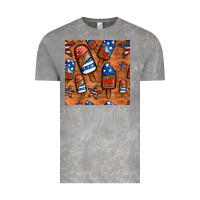 Cloud Rock patriotic popsicles seamless pattern Vintage Tee - HRA Design Shop