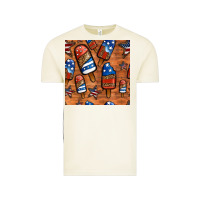 Vintage Arctic patriotic popsicles seamless pattern Vintage Tee - HRA Design Shop